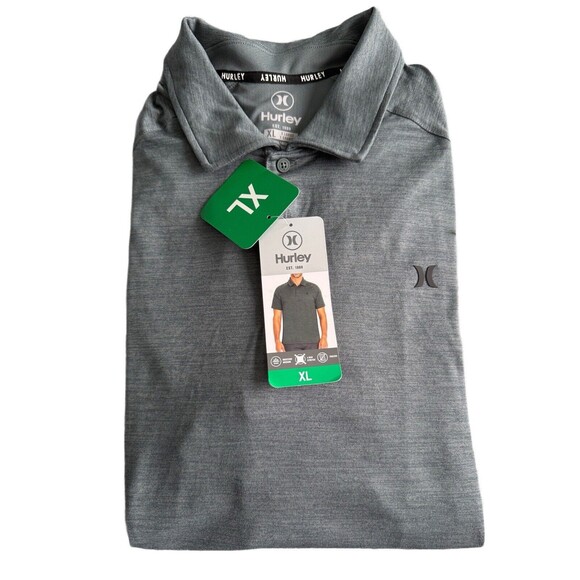 Men’s HURLEY  Short Sleeves Plolo Shirt Green XL Polyester  Elastana Regular Fit - Picture 5 of 6